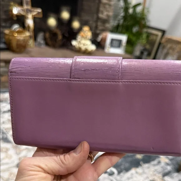 Gucci Purple Leather Zip Wallet with Bamboo Hardware - Picture 7 of 12